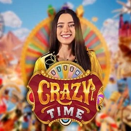 Logo of Crazy Time from Evolution at GQbet Casino