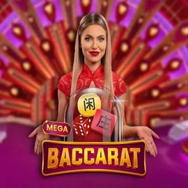 Mega Baccarat slot icon by Pragmatic Play, available at GQbet Casino