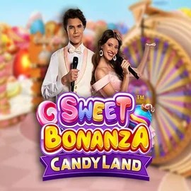 Sweet Bonanza Candy Land Live slot visual from Pragmatic Play available on gq-bett.nl